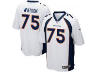 Men's Game Menelik Watson #75 Nike White Road Jersey - NFL Denver Broncos