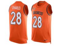 Men's Jamaal Charles #28 Nike Orange Jersey - NFL Denver Broncos Player Name & Number Tank Top