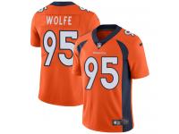 Men's Limited Derek Wolfe #95 Nike Orange Home Jersey - NFL Denver Broncos Vapor Untouchable