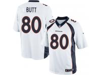 Men's Limited Jake Butt #80 Nike White Road Jersey - NFL Denver Broncos