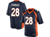 Men's Limited Jamaal Charles #28 Nike Navy Blue Alternate Jersey - NFL Denver Broncos