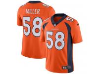 Men's Limited Von Miller #58 Nike Orange Home Jersey - NFL Denver Broncos Vapor Untouchable