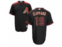 Men's Majestic Arizona Diamondbacks #19 Tyler Clippard Black-Brick Cool Base MLB Jersey