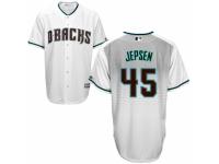 Men's Majestic Arizona Diamondbacks #45 Kevin Jepsen White-Capri Cool Base MLB Jersey