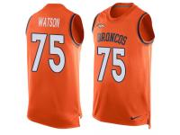 Men's Menelik Watson #75 Nike Orange Jersey - NFL Denver Broncos Player Name & Number Tank Top