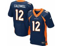 Men's Nike Denver Broncos #12 Andre Caldwell Elite Navy Blue Alternate NFL Jersey