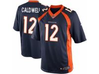 Men's Nike Denver Broncos #12 Andre Caldwell Limited Navy Blue Alternate NFL Jersey