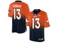 Men's Nike Denver Broncos #13 Trevor Siemian Elite Orange Navy Fadeaway NFL Jersey