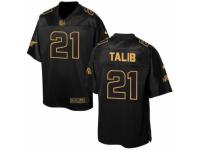 Men's Nike Denver Broncos #21 Aqib Talib Elite Black Pro Line Gold Collection NFL Jersey