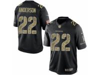 Men's Nike Denver Broncos #22 C.J. Anderson Limited Black Salute to Service NFL Jersey