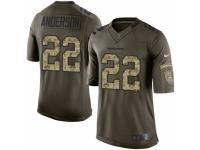 Men's Nike Denver Broncos #22 C.J. Anderson Limited Green Salute to Service NFL Jersey