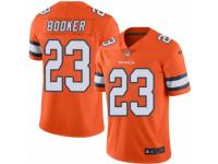 Men's Nike Denver Broncos #23 Devontae Booker Limited Orange Rush NFL Jersey