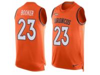 Men's Nike Denver Broncos #23 Devontae Booker Orange Player Name & Number Tank Top NFL Jersey