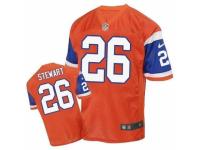 Men's Nike Denver Broncos #26 Darian Stewart Elite Orange Throwback NFL Jersey