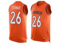 Men's Nike Denver Broncos #26 Darian Stewart Orange Player Name & Number Tank Top NFL Jersey