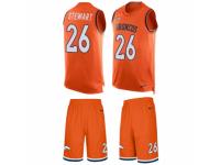 Men's Nike Denver Broncos #26 Darian Stewart Orange Tank Top Suit NFL Jersey