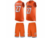 Men's Nike Denver Broncos #27 Steve Atwater Orange Tank Top Suit NFL Jersey