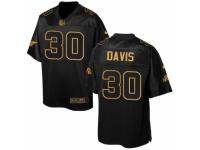 Men's Nike Denver Broncos #30 Terrell Davis Elite Black Pro Line Gold Collection NFL Jersey