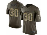 Men's Nike Denver Broncos #30 Terrell Davis Limited Green Salute to Service NFL Jersey