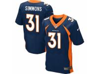 Men's Nike Denver Broncos #31 Justin Simmons Elite Navy Blue Alternate NFL Jersey