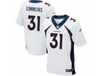 Men's Nike Denver Broncos #31 Justin Simmons Elite White NFL Jersey