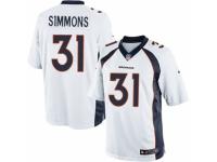 Men's Nike Denver Broncos #31 Justin Simmons Limited White NFL Jersey