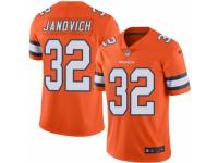 Men's Nike Denver Broncos #32 Andy Janovich Limited Orange Rush NFL Jersey