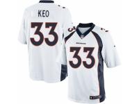 Men's Nike Denver Broncos #33 Shiloh Keo Limited White NFL Jersey