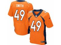 Men's Nike Denver Broncos #49 Dennis Smith Elite Orange Team Color NFL Jersey