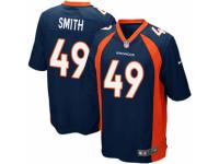 Men's Nike Denver Broncos #49 Dennis Smith Game Navy Blue Alternate NFL Jersey