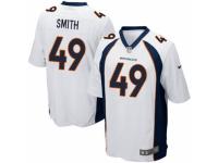 Men's Nike Denver Broncos #49 Dennis Smith Game White NFL Jersey