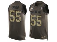 Men's Nike Denver Broncos #55 Bradley Chubb Green Salute to Service Tank Top NFL Jersey