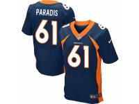 Men's Nike Denver Broncos #61 Matt Paradis Elite Navy Blue Alternate NFL Jersey