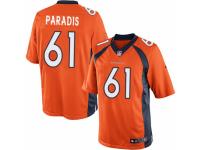 Men's Nike Denver Broncos #61 Matt Paradis Limited Orange Team Color NFL Jersey