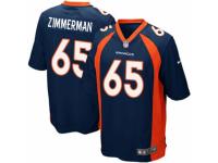 Men's Nike Denver Broncos #65 Gary Zimmerman Game Navy Blue Alternate NFL Jersey