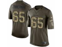 Men's Nike Denver Broncos #65 Gary Zimmerman Limited Green Salute to Service NFL Jersey