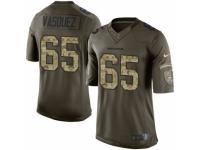 Men's Nike Denver Broncos #65 Louis Vasquez Limited Green Salute to Service NFL Jersey