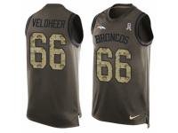 Men's Nike Denver Broncos #66 Jared Veldheer Limited Green Salute to Service Tank Top NFL Jersey