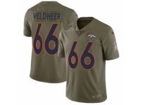 Men's Nike Denver Broncos #66 Jared Veldheer Limited Olive 2017 Salute to Service NFL Jersey