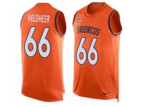 Men's Nike Denver Broncos #66 Jared Veldheer Limited Orange Player Name & Number Tank Top NFL Jersey