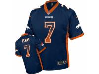 Men's Nike Denver Broncos #7 John Elway Limited Navy Blue Drift Fashion NFL Jersey