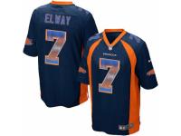 Men's Nike Denver Broncos #7 John Elway Limited Navy Blue Strobe NFL Jersey