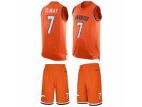 Men's Nike Denver Broncos #7 John Elway Orange Tank Top Suit NFL Jersey