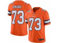 Men's Nike Denver Broncos #73 Russell Okung Limited Orange Rush NFL Jersey