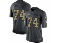 Men's Nike Denver Broncos 74 Ty Sambrailo Limited Black 2016 Salute to Service NFL Jersey