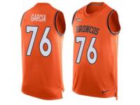 Men's Nike Denver Broncos #76 Max Garcia Orange Player Name & Number Tank Top NFL Jersey