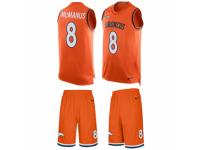 Men's Nike Denver Broncos #8 Brandon McManus Orange Tank Top Suit NFL Jersey