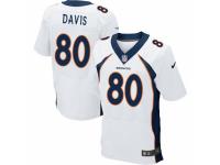 Men's Nike Denver Broncos #80 Vernon Davis Elite White NFL Jersey