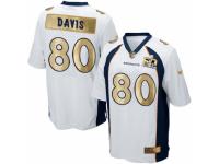 Men's Nike Denver Broncos #80 Vernon Davis Game White Super Bowl 50 Collection NFL Jersey