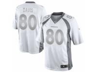 Men's Nike Denver Broncos #80 Vernon Davis Limited White Platinum NFL Jersey